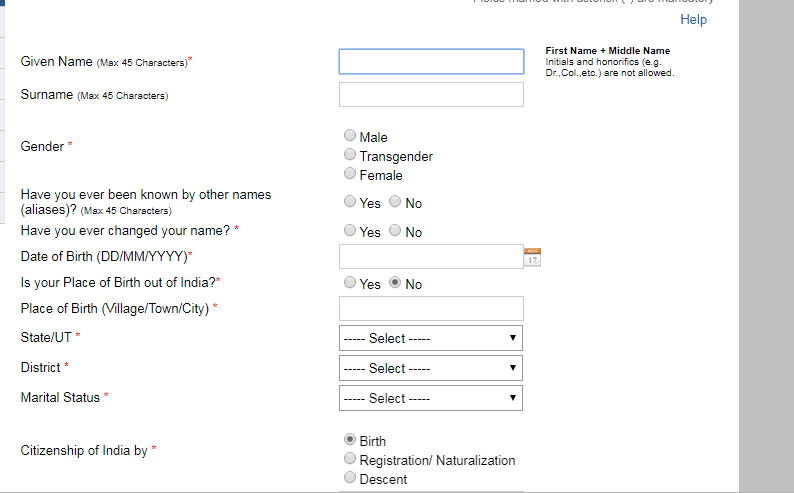 Passport Online Registration