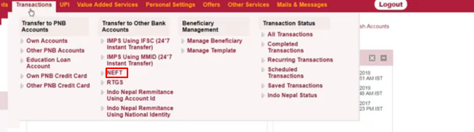 PNB Paise Transfer