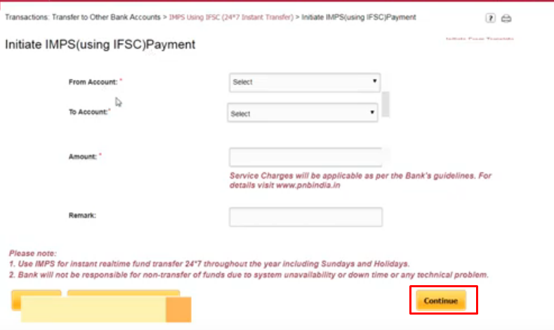 PNB Paise Transfer