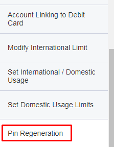 HDFC Debit Card Pin Generate