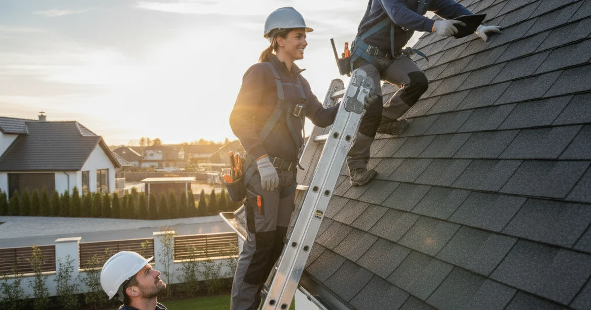 Roofing services specialist at work in Detroit
